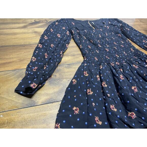 Free People Two Faces Mini Dress Black Floral Size XS - Picture 6 of 12